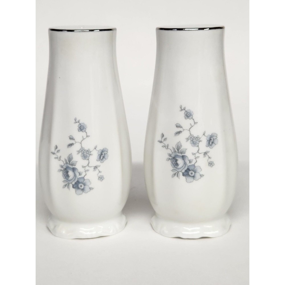 Johann Haviland Bavaria Germany Blue Garland China Salt and Pepper Shaker Set